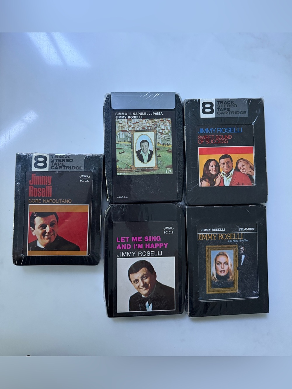 Jimmy Roselli 8-Track Stereo Tape Cartridge
Vintage New lot of 5